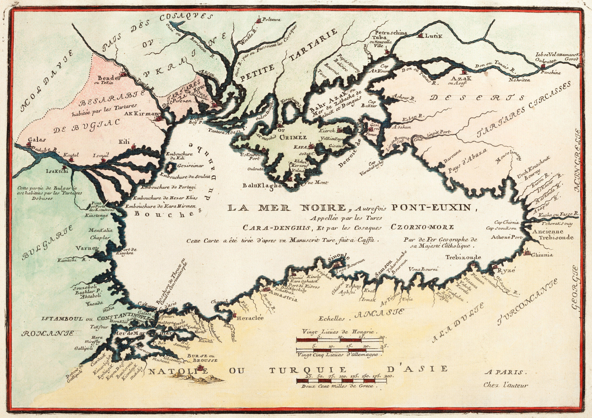 Карта Черного моря Николя де Фера (1705) — Ликбез