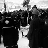Похорон чехословацьких прикордонників, які загинули в сутичці з польськими диверсантами на Волівеччині. Кінець 1938 р