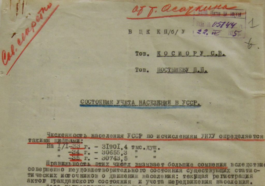 Витяг з доповідної записки Асаткіна до ЦК КП(б)У від 22 квітня 1935 р