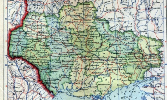 Карта украины 1939 год